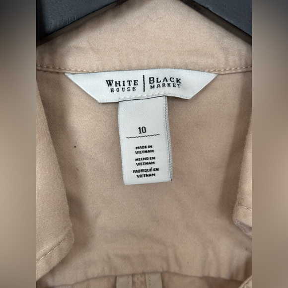 White House Black Market - Women's Tan Zip Up Jacket - Size 10 - Picture 2 of 3